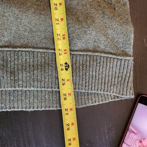 Eddie Bauer Green Shawl Collar Sweater Wool Classic Heritage Cabincore Winter - Picture 10 of 11